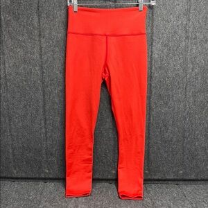 ZYIA Red Leggings with Stretchy Fabric and Form-Fitting Design